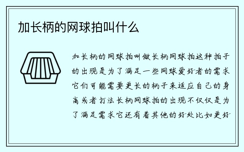 加长柄的网球拍叫什么